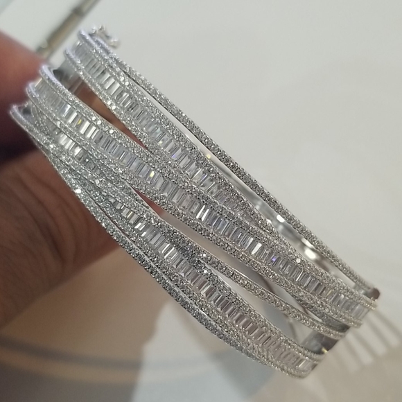 Sterling silver 925 bracelet with white sapphires - Picture 6 of 6